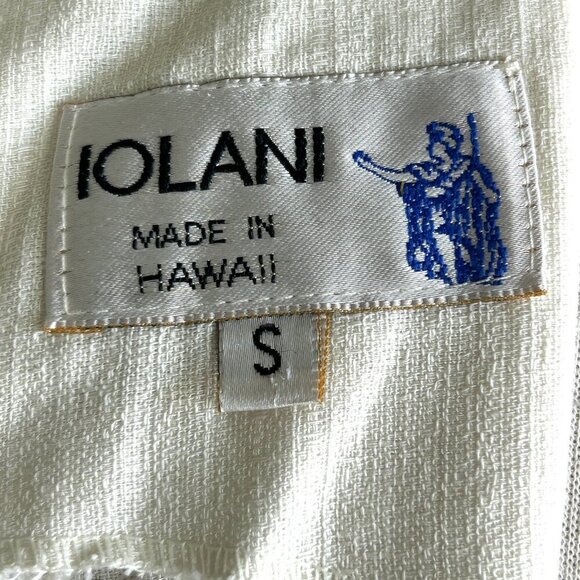 Iolani Vintage Cream Floral Hawaiian Sleeveless Maxi Dress - Picture 6 of 12